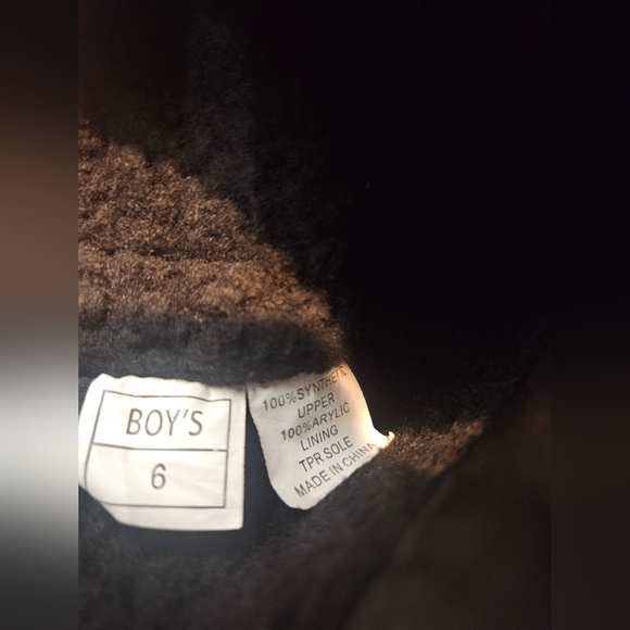 Kids Black Winter Snow Rain Boots, Shoes Boys Size 6. Warm - Picture 6 of 6